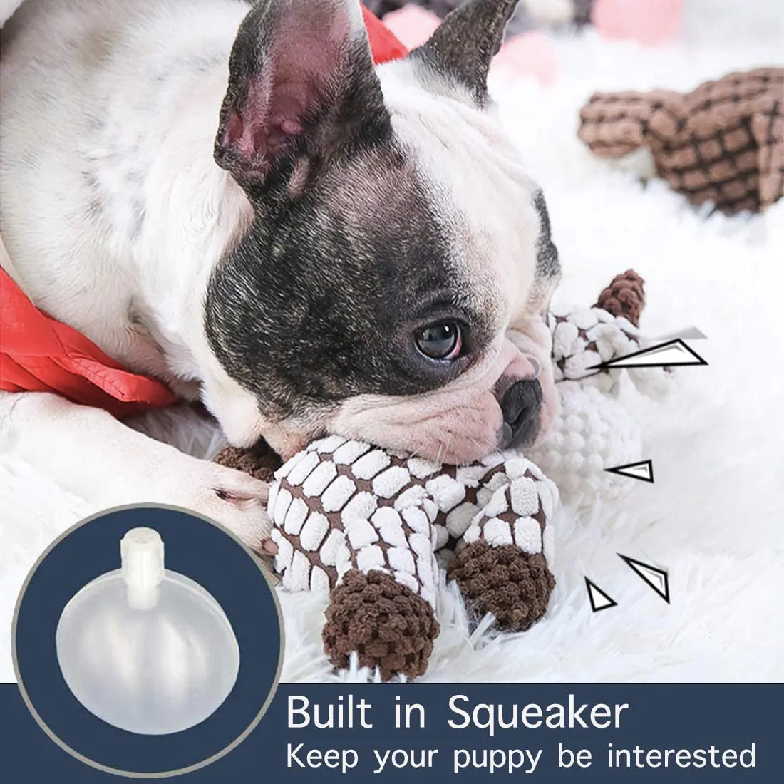 Interactive Plush Dog Toy - Cartoon Bite Resistant