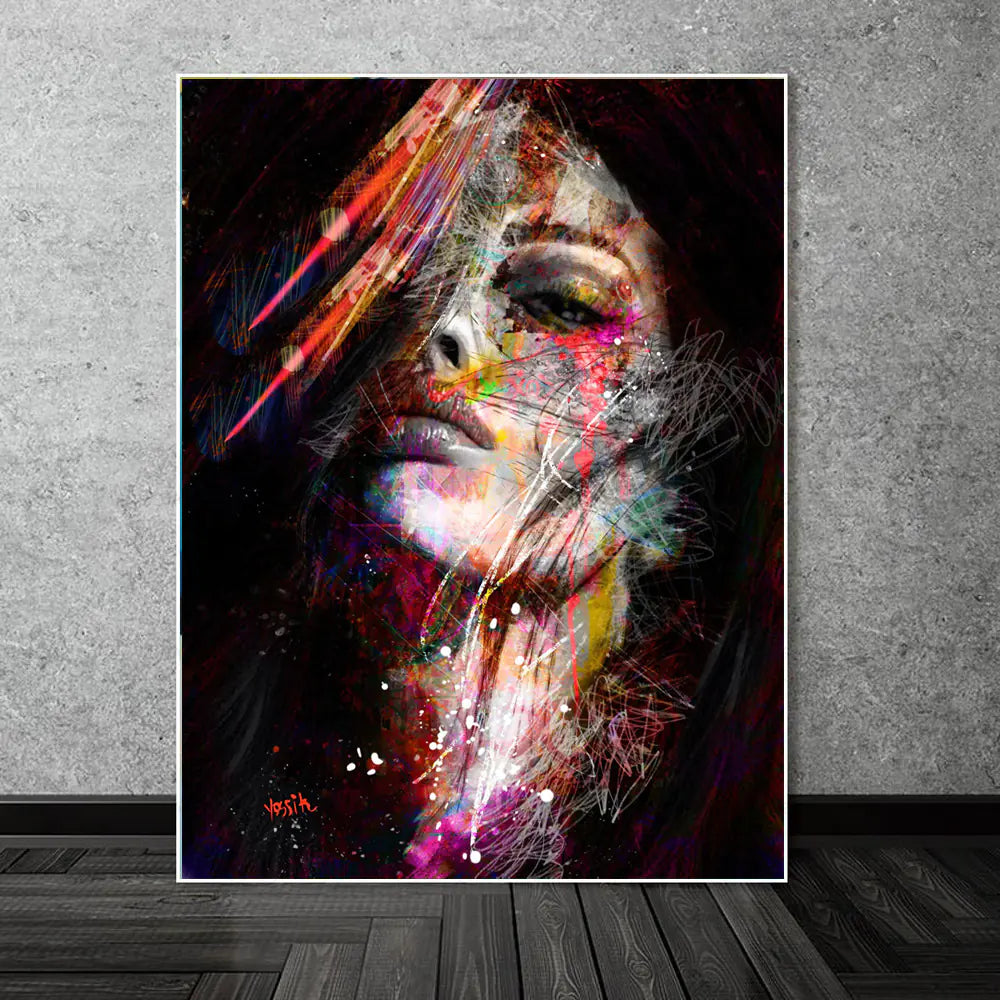 Abstract Figure Canvas Art for Modern Living Room Decor