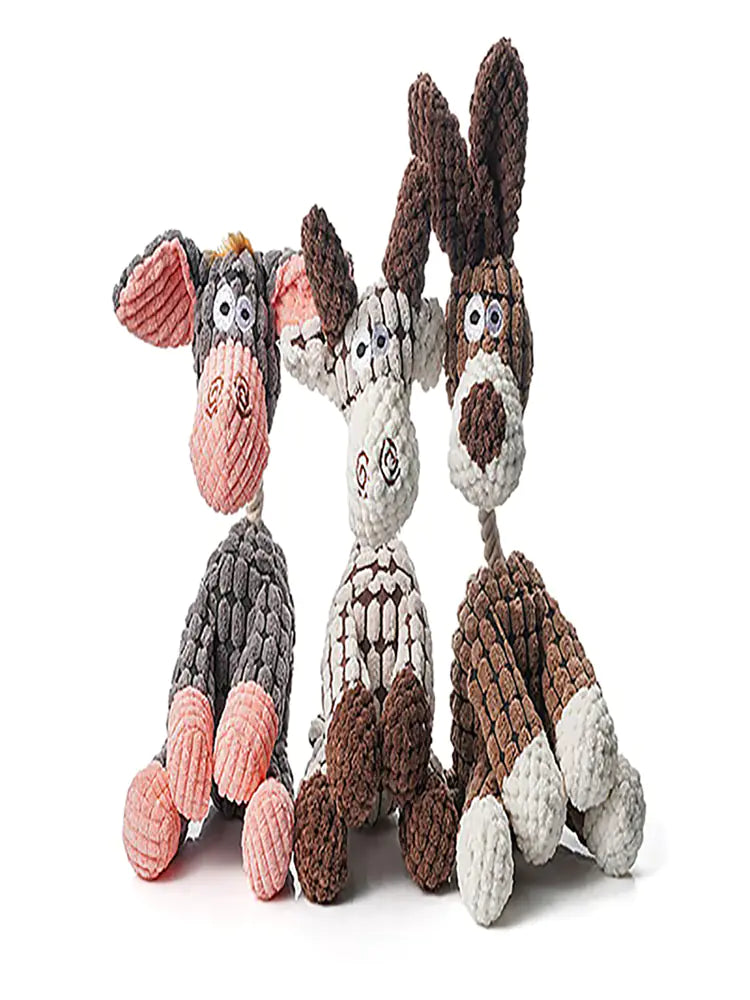 Interactive Plush Dog Toy - Cartoon Bite Resistant