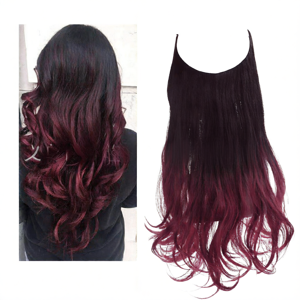 Invisible natural long curly hair
