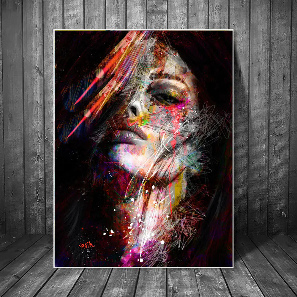 Abstract Figure Canvas Art for Modern Living Room Decor