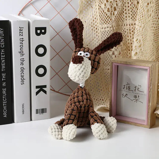 Interactive Plush Dog Toy - Cartoon Bite Resistant