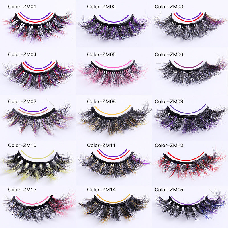 Eyelashes Volume Imitation Mink Color False Eyelashes Natural Curling False Eyelashes