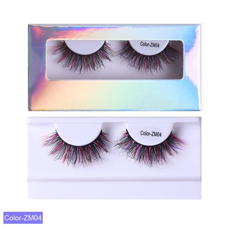 Eyelashes Volume Imitation Mink Color False Eyelashes Natural Curling False Eyelashes