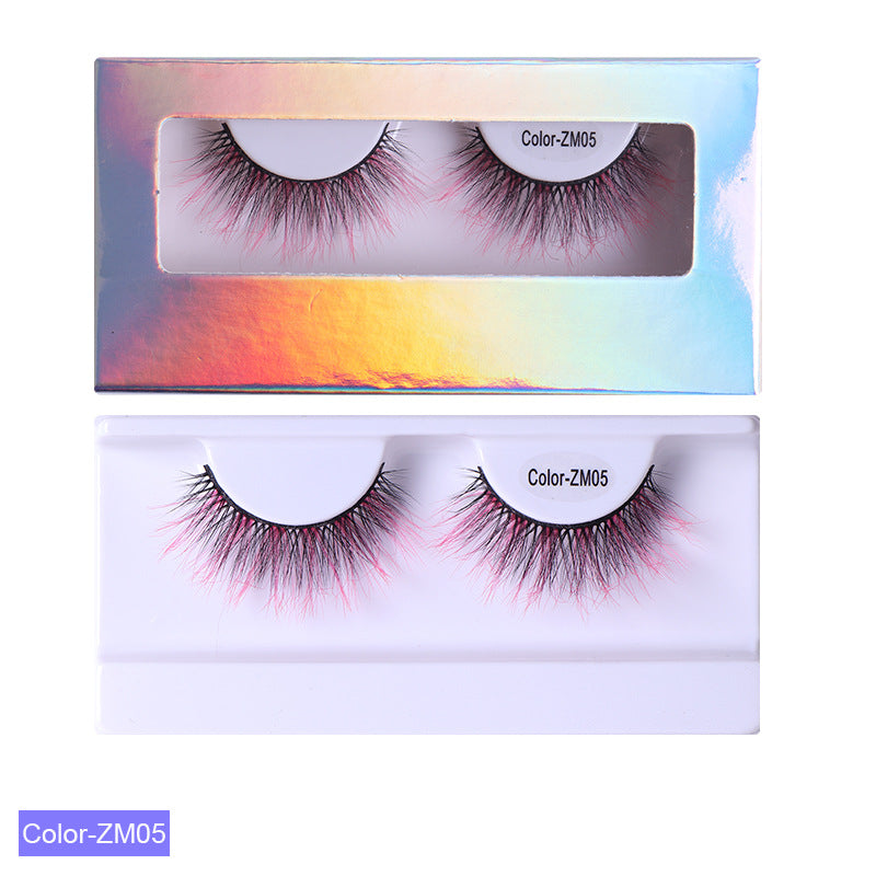 Eyelashes Volume Imitation Mink Color False Eyelashes Natural Curling False Eyelashes