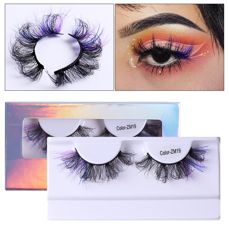 Eyelashes Volume Imitation Mink Color False Eyelashes Natural Curling False Eyelashes